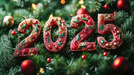 Beautiful Christmas background 2025. Generated by ai.