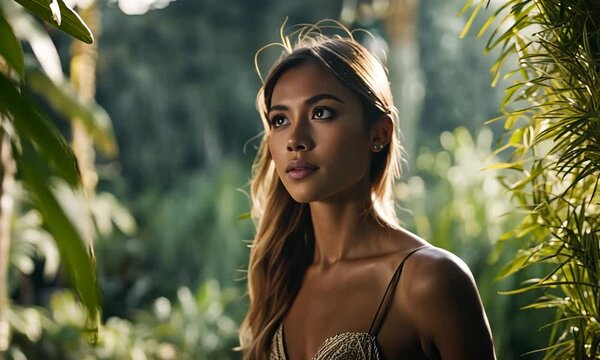 Hawaiian woman in Hawaii.
