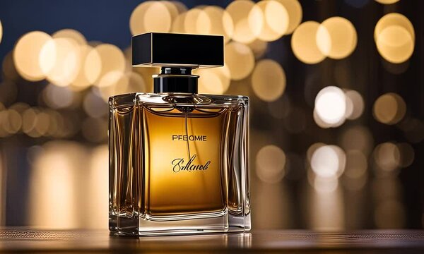 Bottle of perfume in the city.