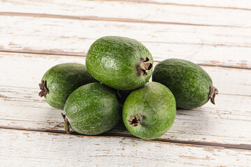 Fresh sweet juicy ripe feijoa