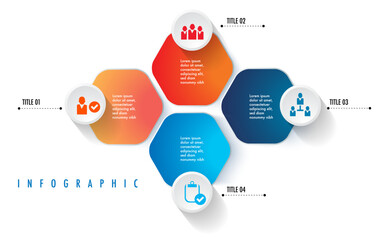 frame work Infographic template for business 4 Steps processes for Business concept