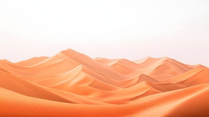 78. A minimalist view of a desert landscape with rolling sand dunes