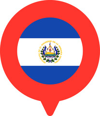 Obraz premium El Salvador Flag On Pin Icon