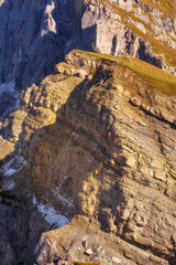 Seceda mountain in Val Gardena, Italy, autumn