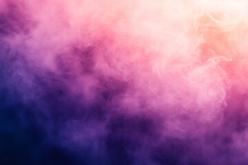 Fototapeta premium Abstract banner template with smog effect background. Smoke, fog or dust with color gradient purple to pink.