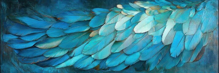 Fototapeta premium Blue Hawk Feathers: A Detailed View on Avian Prey Found in Jungle Habitat