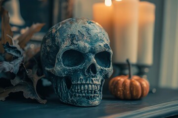 halloween decoration, copy space with generative ai