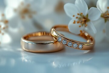 Wedding Bands with Flowers
