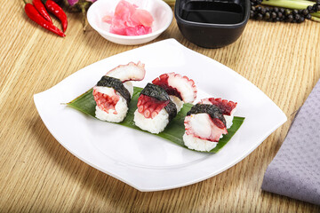Japanese cuisine - sushi with octopus