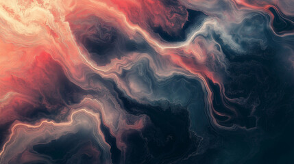 Fototapeta premium Unique Fluid Marble Movement Creating Mesmerizing Patterns