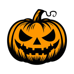 Jack O Lantern. Orange halloween pumpkin design