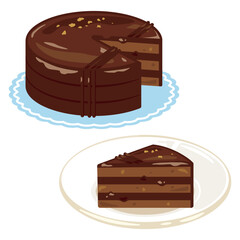 ザッハトルテのホールケーキセット