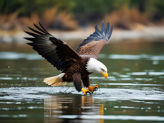 Obraz premium Majestic Eagle Soaring in the Sky