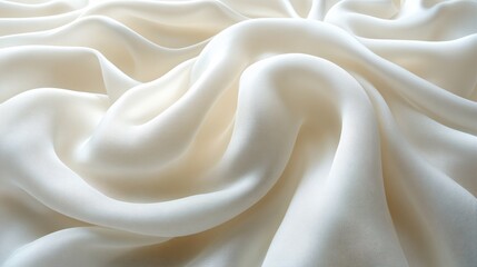 Obraz premium Soft White Fabric with Gentle Color Transitions