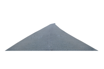Asphalt road isolated on transparent background.