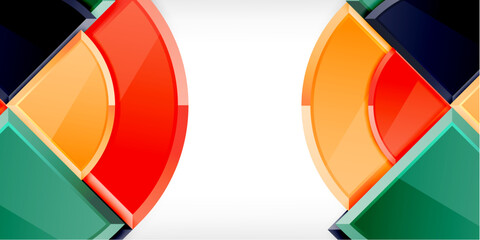 Glossy circles geometric background. Vector Illustration For Wallpaper, Banner, Background, Card, Book Illustration, landing page