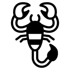 Black Silhouette of a Scorpion Illustration