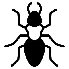 Black Ant Icon Design for Graphic Use