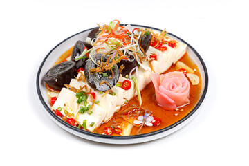 Cold Tofu Salad with Century Egg