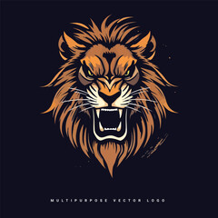 vector logo with lion