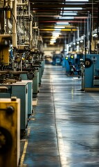Industrial machinery in a factory.
