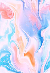 Fototapeta premium swirling liquid colors on white paper, creating an abstract pattern reminiscent of marble and fluid forms. 