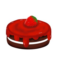 cake with strawberry