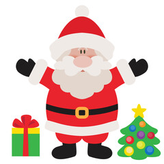 Cute Santa Claus  vector cartoon illustration