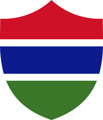 Fototapeta premium Shield Icon of The Gambia Flag