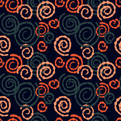 The pattern with circles is made in the form of cute spots and balls. A cheerful pattern for textiles.