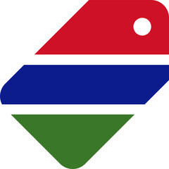 The Gambia Flag on Price Tag