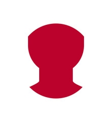 Japan flag on Person Icon