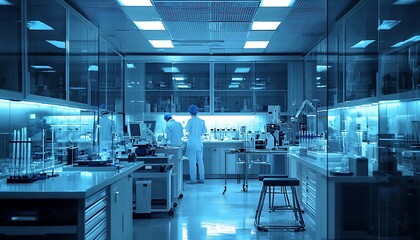 Significant scientific investigations in a high-tech biomedical research lab.