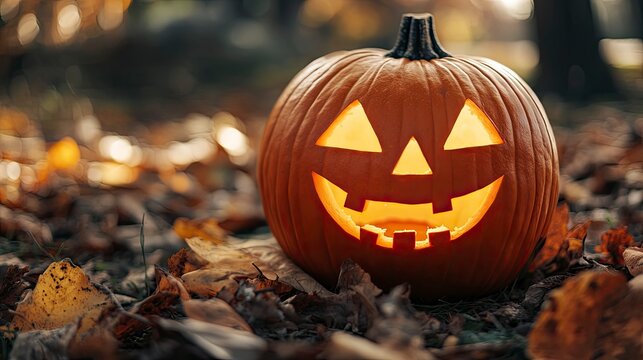 Halloween, zucche, zucca, paura, tutti i santi with generative ai