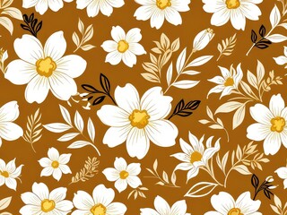 Fototapeta premium seamless pattern with flowers