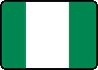Nigeria Flag Rounded Rectangle Icon