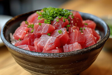 salmon salad in a bowl