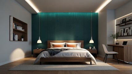 3d render  room interior, modern, minimalist
