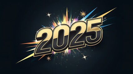 Happy new year 2025 wishes celebration background