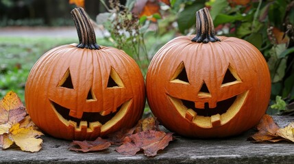 Halloween, zucche, zucca, paura, tutti i santi with generative ai