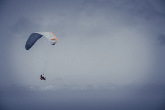 paragliding in the sky