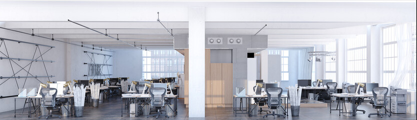 Open industrial office space