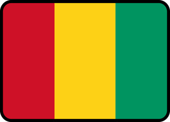 Obraz premium Guinea Flag Rounded Rectangle Icon