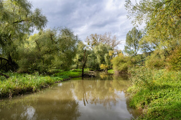 Das Stockacher Aachried mit der Stockacher Aach, die in den westlichen Bodensee fließt