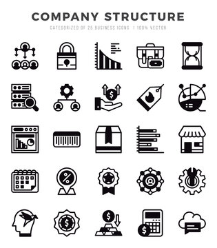 Company Structure Icon Bundle 25 Icons for Websites and Apps