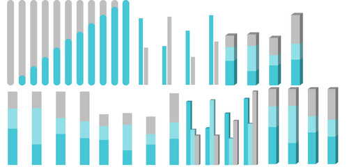 棒グラフのイラスト素材