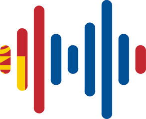 Mongolia flag on Audio Wave icon