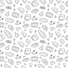 school pattern, education seamless pattern, doodle school seamless pattern, hand drawn education pattern background, doodle school bckground