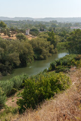 river in the countryside full of trees and vegetation