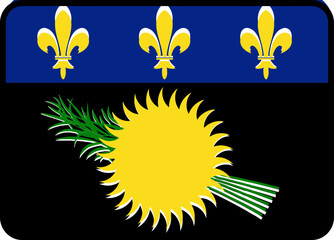 Guadeloupe Flag Rounded Rectangle Icon